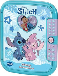 VTech - KidiSecrets Diario Secreto de Stitch, Juguetes Electrónicos Niños +5 Años, Código 4 Dígitos, Grabación y Efectos de Voz, Libreta A6 y Compartimento Secreto, Versión ESP