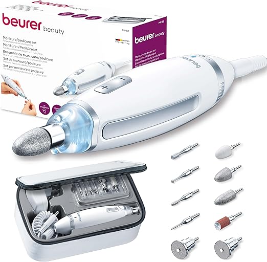 Beurer MP 62 Set de Manicura/Pedicura con 10 Accesorios
