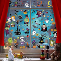 YIHELU Pegatinas de Ventana de Halloween, Pegatinas de Halloween, Juego de Pegatinas Reutilizables, Decoraciones para Fiestas de Halloween, 9 Hojas