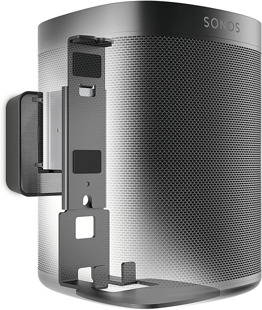 Vogel's Sound 4201 Soporte de Pared para Sonos One (SL) y Play:1, Máx. 5 kg, Inclinable -30º/+30º, Girar hasta 70º, Negro