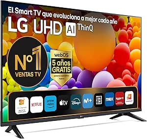 LG 65UT73006LA 65 ",UHD 4K, Serie UT73, Smart TV, WebOS24, Procesador a5, HDR10, Dolby Digital Plus, SmartTV, 3840x2160, Negro