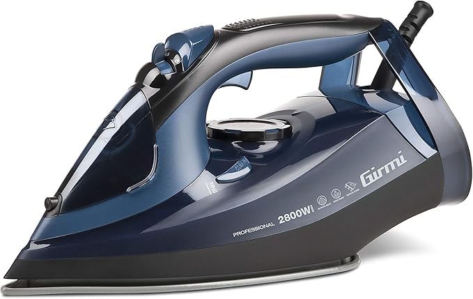 Girmi ST62 Plancha de Vapor 2800 W, Golpe de Vapor 140g/minuto, Capacidad 380cc, Antigoteo, Función Autolimpieza, Suela Acero Inoxidable
