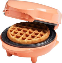 Bestron Mini-Waffeleisen für klassische Waffeln 10cm, kleiner Waffelmaker inkl. Antihaftbeschichtung, ideal für Kindergeburtstage, Ostern oder Weihnachten, Sweet Dreams Kollektion, Farbe: Orange