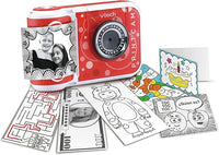 VTech - Kidizoom Print CAM roja, Cámara de Fotos instantáneas y vídeos para niños +5 años, Impresión Instantánea, Plantillas, Efectos y Marcos, Versión ESP