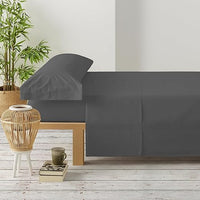 Degrees home - Premium - Juego de sabanas 140 x 200-4 Piezas -1 Sabana, 1 Bajeras Ajustables y 2 Fundas de Almohadas de 70x50 - Microfibra cepillada (Cama 140 - Pizarra)