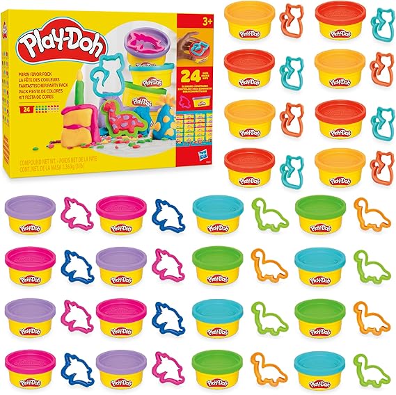 Play-Doh, Pack Fiesta de Colores, Manualidades Infantiles, Set Artísticos para Niños, Plastilina No Tóxica, Niños y Niñas de 3 Años o Más