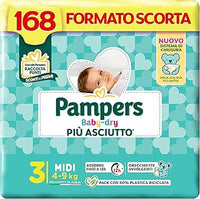 Thumbnail for Pampers Baby Dry Midi, 168 pañales, talla 3 (4-9 kg), pack de 56