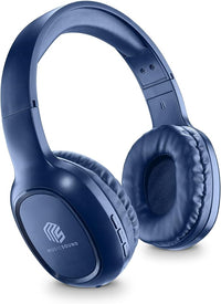 Music Sound Headband Bluetooth Basic Audífonos Auriculares Stereo Supraaurales Bluetooth Expandibles con Control Remoto - Batería 14 Horas - Standby 120 Horas - Recarga 2 Horas - Azul