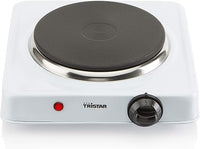 Tristar Hornillo Eléctrico, 1000W, 15 cm, 5 Niveles de Temperatura, Base Antideslizante, Carcasa Resistente al Calor, Portátil, Fácil de Usar, Ideal para Cocinas Pequeñas y Camping, KP-6185