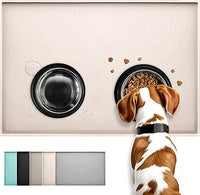 Conlun Alfombra Alimentación para Perros,Silicona Alfombrilla para Comedero, Diseño Antideslizante,Borde Elevado para Evitar Que Se derrame Agua o Alimentos, Apto para Lavavajillas, Fácil de Limpiar