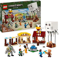 LEGO Minecraft El Ataque a la Aldea del Globo de Ghast, Set de Construcción con Casa de Steve de Juguete para Niños y Gamers, Fuente Explosiva, 4 Minifiguras de la Película y Golem de Hierro 21273