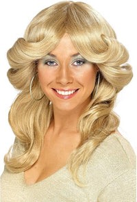 Thumbnail for Smiffys Peluca años 70, Rubia, Larga, ondulada y a capas