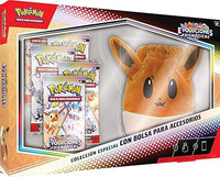 Pokémon: Colección Especial con Bolsa para Accesorios de Escarlata y Púrpura-Evoluciones Prismáticas de JCC Pokémon (5 Paquetes de Mejora y una Bolsa para Accesorios)