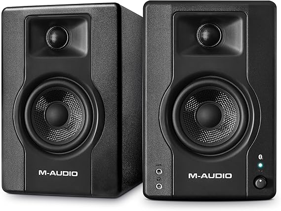 M-AUDIO BX4 BT 4.5 Pulgadas Monitores de Estudio, Altavoces Autoamplificados Bluetooth para PC para producción Musical, Juegos, Streaming, Podcast, DJ