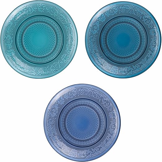Villa d'Este Home Tivoli Imperial Ocean - Juego de 6 platos para pan (15 cm de diámetro, cristal)