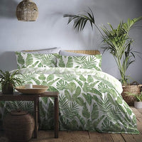Dreams & Drapes - Tahití - Juego de Funda de edredón de fácil Cuidado - 1 Paquete de Cama tamaño King en Color Verde