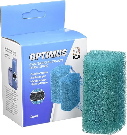 ICA OPC600 Recambio Carga Foamex y Carbón para Filtro Optimus 600, 2 uds