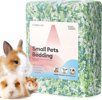 BUCATSTATE Lecho para Hámster 15L, Lecho de Papel para Cobaya 99% Libre de Polvo Control de Olores, Lecho Acogedor para Animales Pequeños para Conejo Rata Hámsters Eos Sirios Jerbos (Menta)