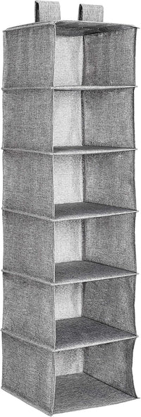 Thumbnail for Amazon Basics Estantería para colgar en armario, 6 filas, Gris Brezo, 12 x 2 x 12 cm