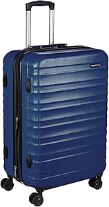 Amazon Basics Maleta de viaje rígidaa giratoria - 68 cm, Azul marino