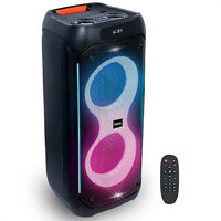 Ibiza - COLUMBA800 - Potente Altavoz 2x8/20cm con batería Recargable - Bluetooth, Micro-SD, USB, Aux, 2 Mic IN, 1 GT IN, RCA out - TWS - LED Multicolor Infinito - Mango