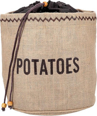 KitchenCraft Natural Elements Jutesack, para Kartoffeln, con Verdunklungsfutter, Sackleinen, Braun, 25 cm x 25 cm x 24 cm
