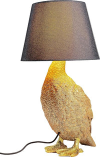 Kare Design Lámpara de Mesa Animal Duck, Dorado/Brown, Motivo de Pato, Altura 50cm, Luz Decorativa, Decoración para Dormitorio y Sala de Estar, sin Bombilla Incluida