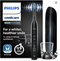 Thumbnail for Philips Sonicare DiamondClean 9000 cepillo dental eléctrico, cepillo dental sónico con aplicación, sensor de presión, 4 modos de cepillado, 3 niveles de intensidad, negro, modelo HX9911/09