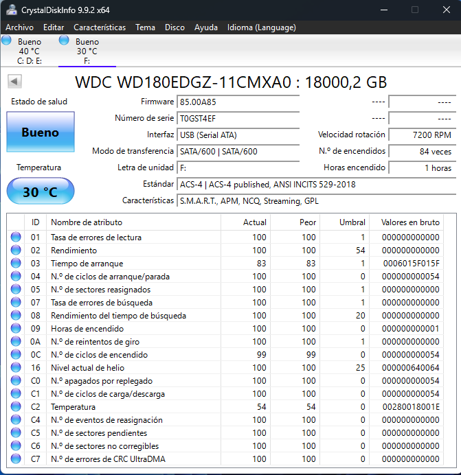 Wd Elements WDBWLG0180HBK-EESN Disco duro externo HDD, Negro, 18 TB