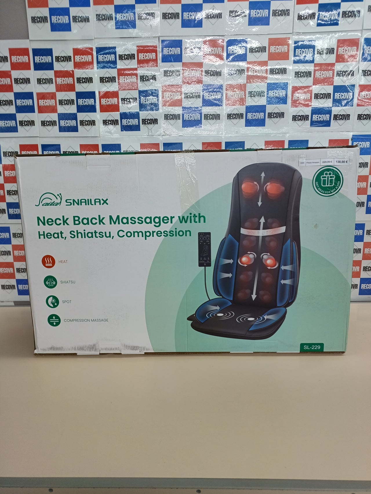 Cojín Masajeador Snailax Upgraded Shiatsu