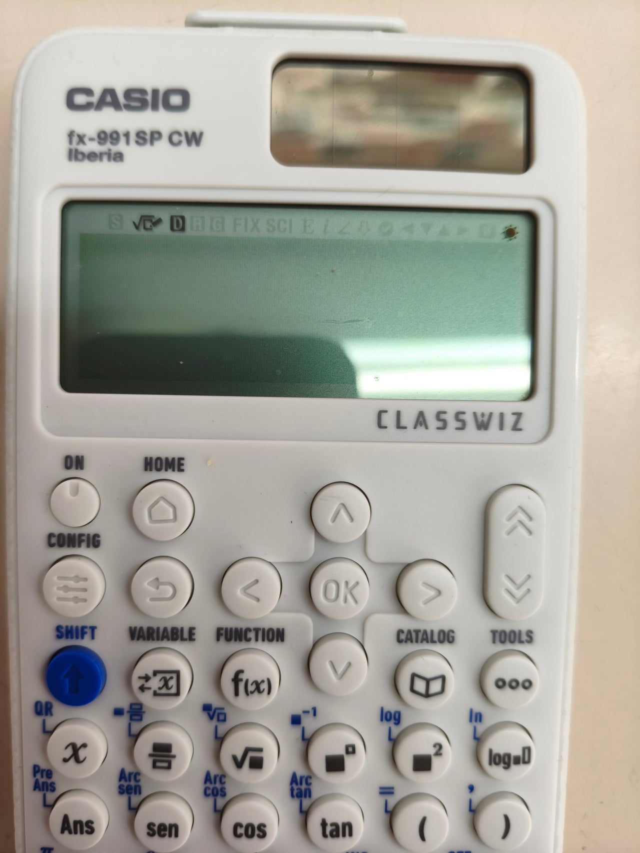 Calculadora científica Casio FX-991SP CW solar (blanca)