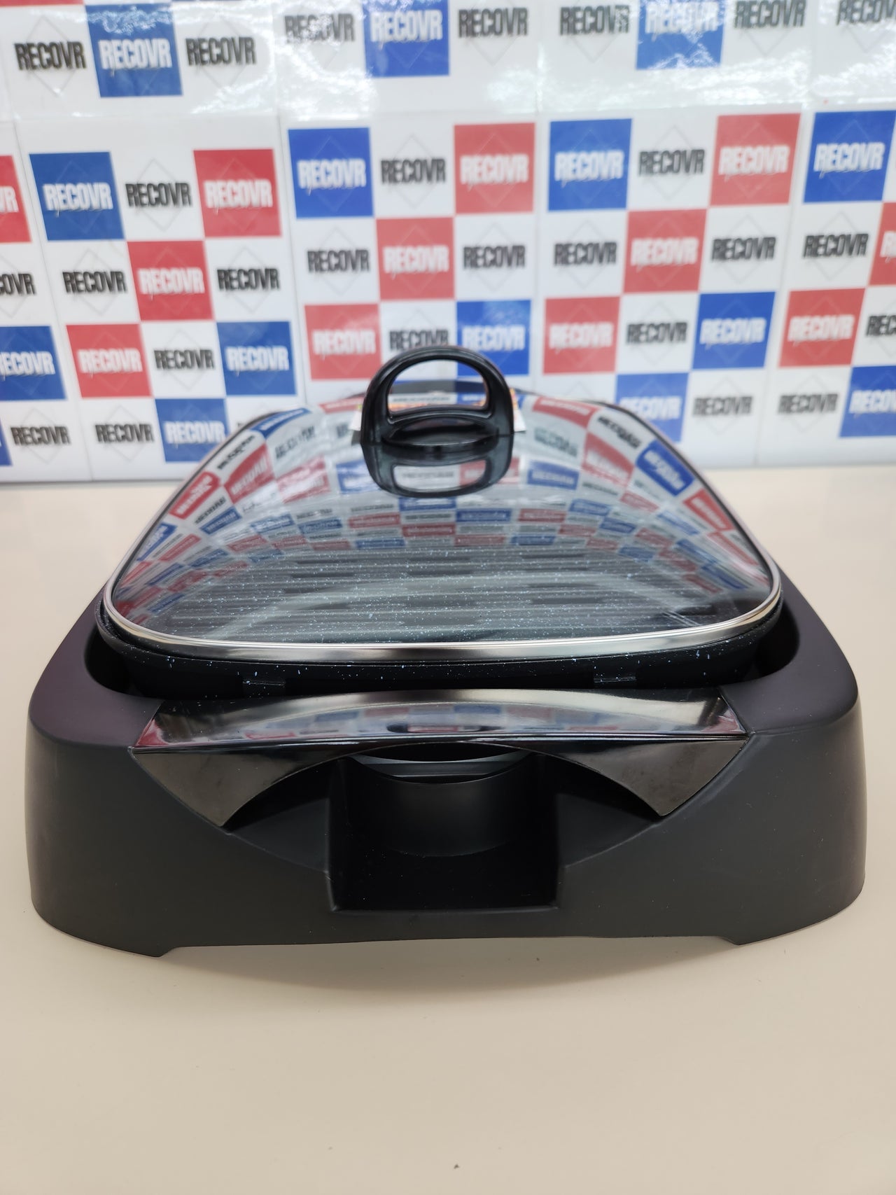 Girmi BQ90 Griglia & Barbecue - Tapa de vidrio templado, ajuste de temperatura, 2200 W, negro