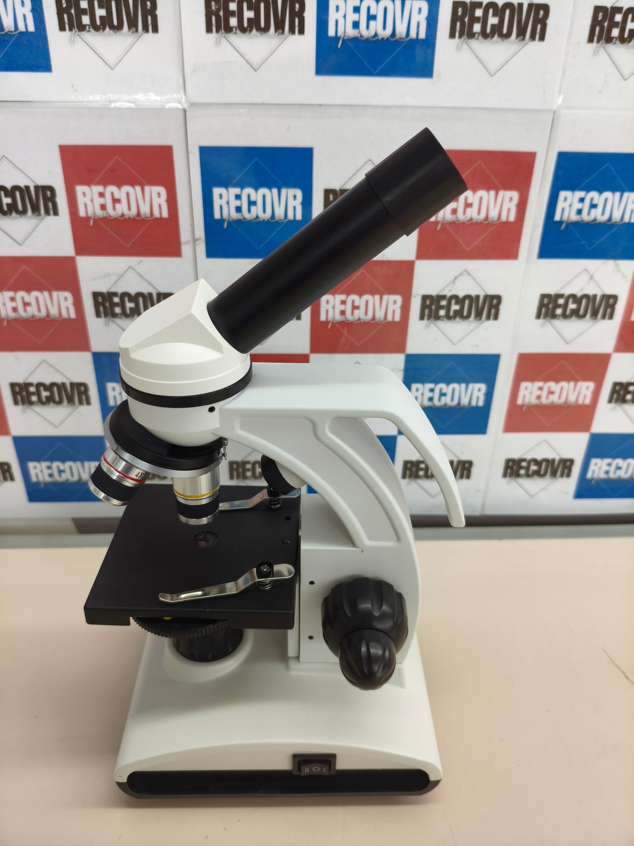 Microscopio profesional con adaptador para móvil y kit de laboratorio escolar