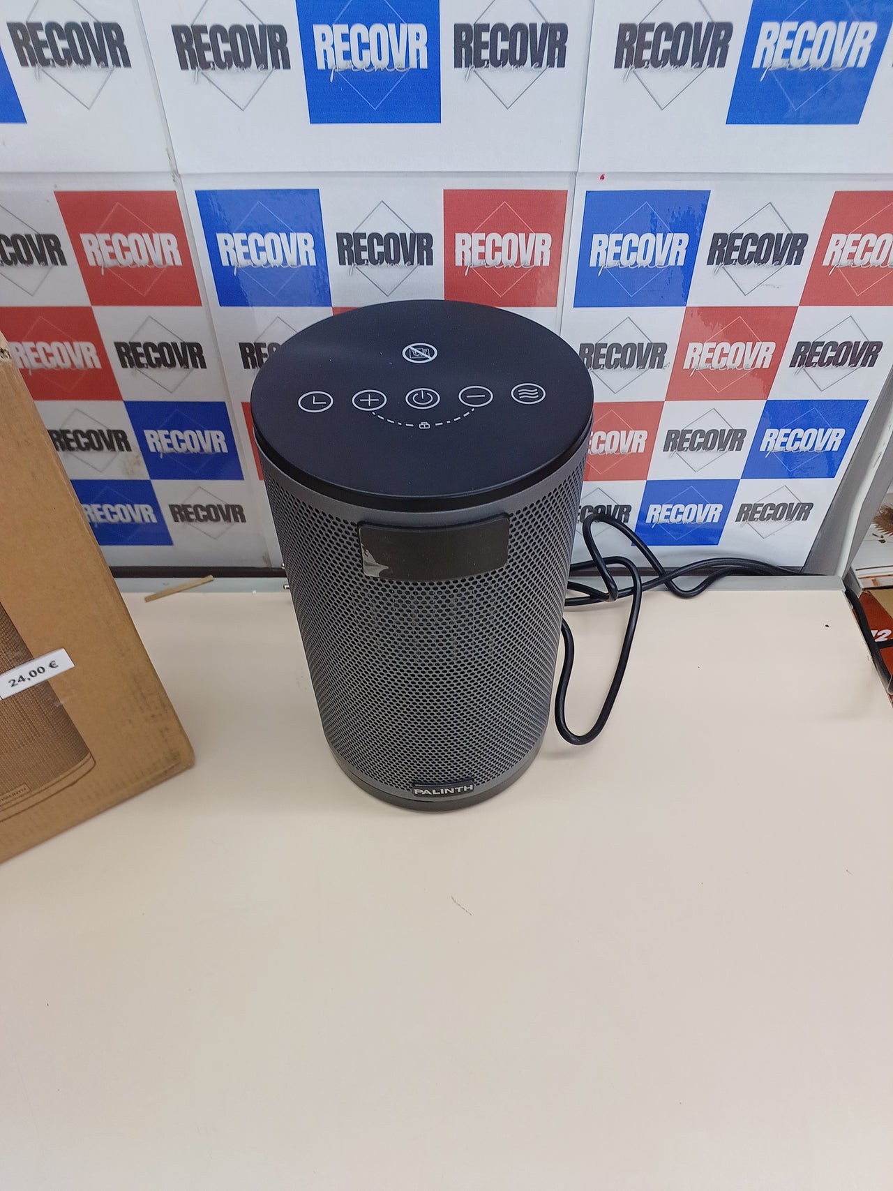 Calefactor Cerámico Silencioso Bajo Consumo, Temporizador de 8H, Modo Eco y Ventilador, Calentador Cerámico PTC de 1500W Rápido y Seguro para Oficina Dormitorio CasaPALINTH