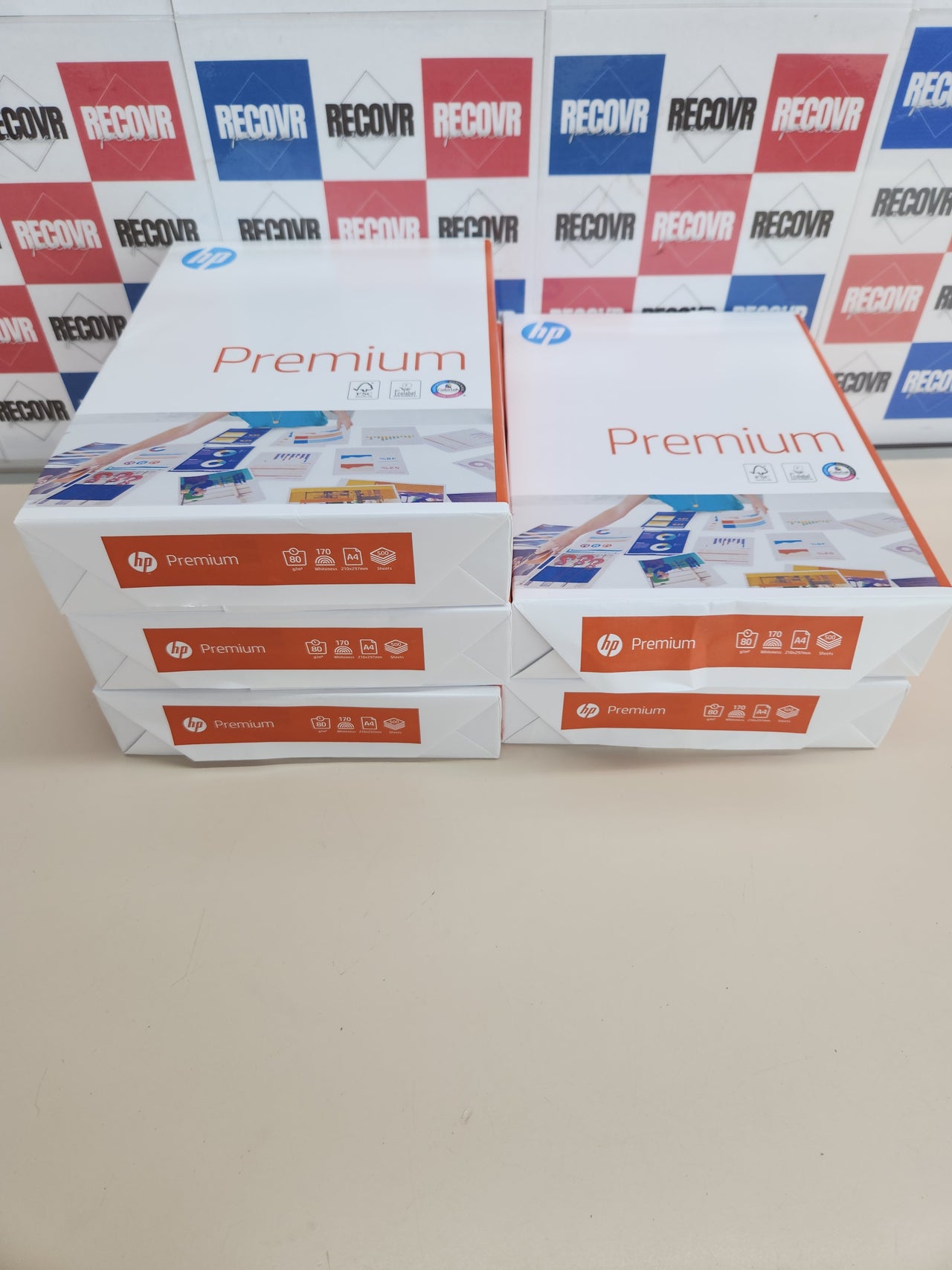 Papel A4 80g 2500 hojas alta blancura HP