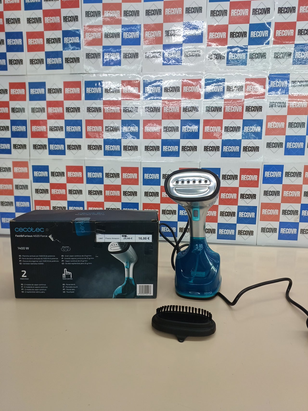 Plancha vertical 1400W vapor rápido Cecotec