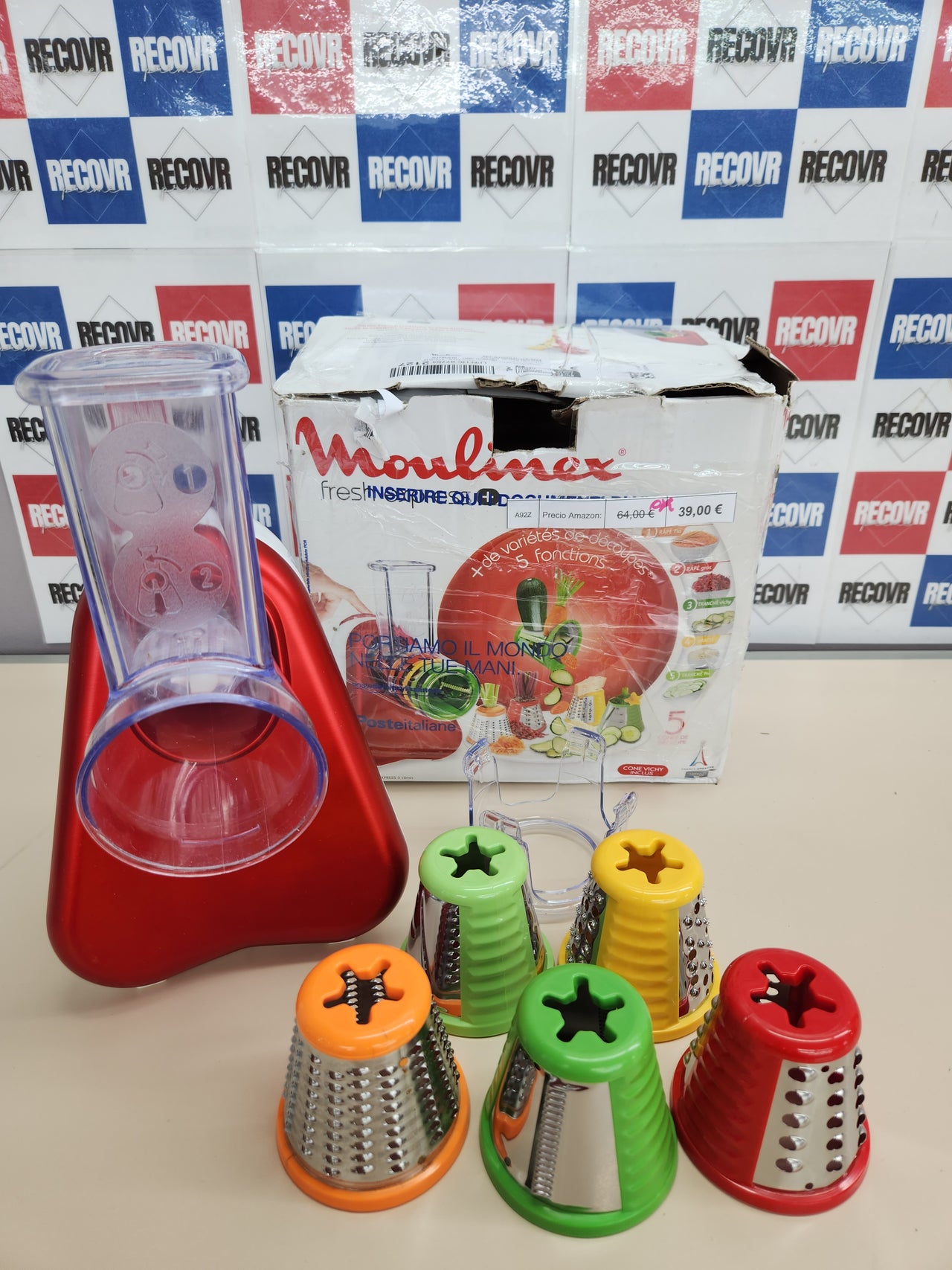 Rallador, 200W, 5 funciones, Moulinex