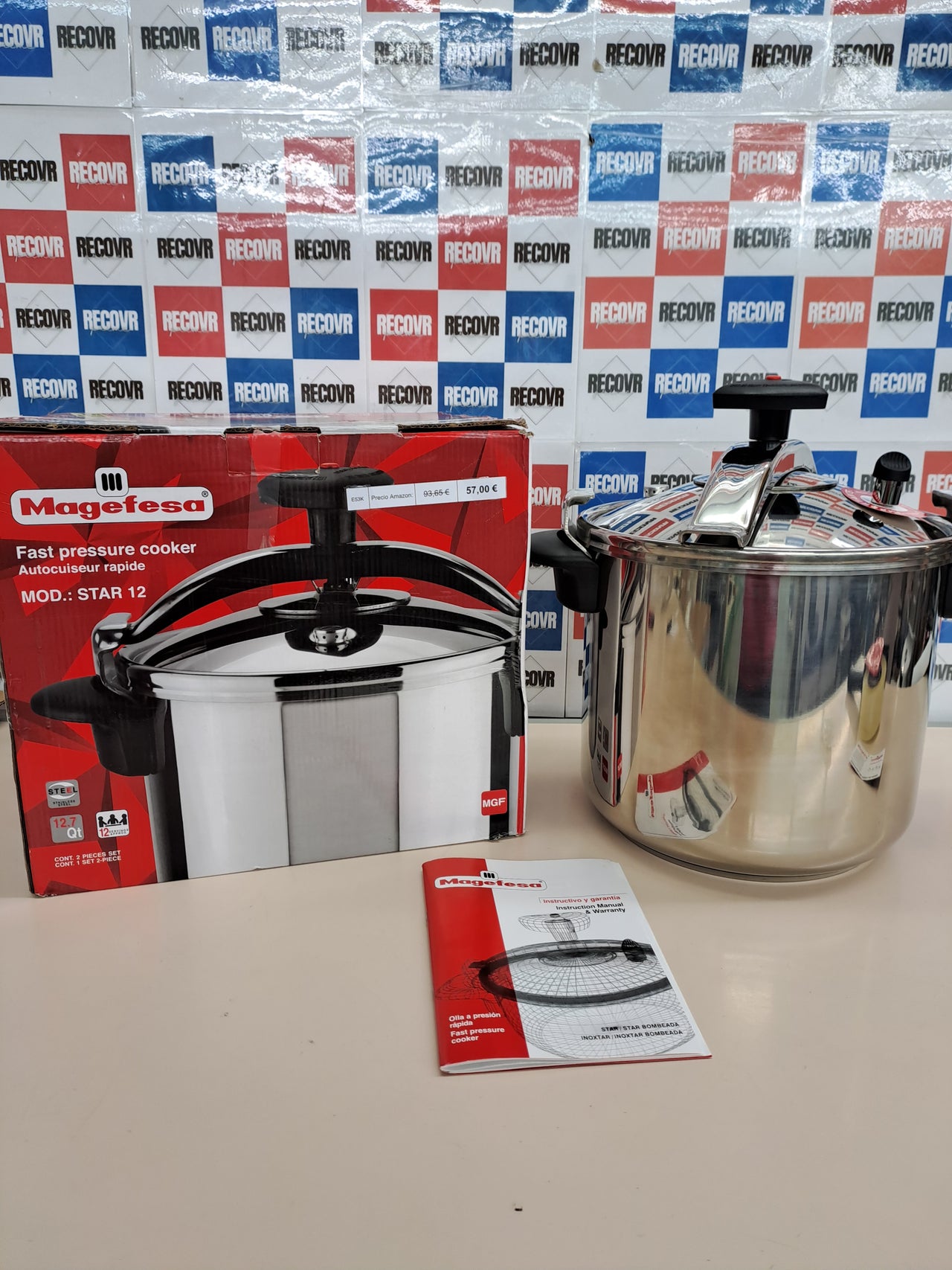Olla exprés 12 L acero inoxidable – Magefesa