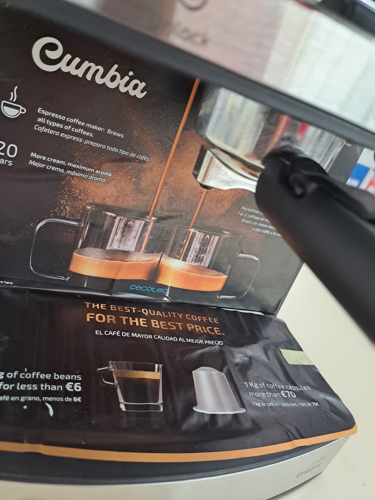 Cafetera express 20 bar 850W acero inox Cecotec