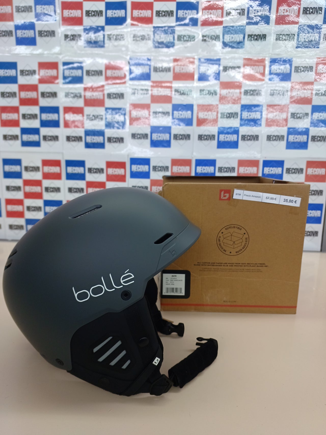 Casco esquí Talla L (59 62 cm) Mute - Carcasa ABS Robusta, protección AViD EPS, Ajuste Ajustable Click-to-Fit, ventilación optimizada, Ligero, cómodo y Compatible con mentón de competición Bollé