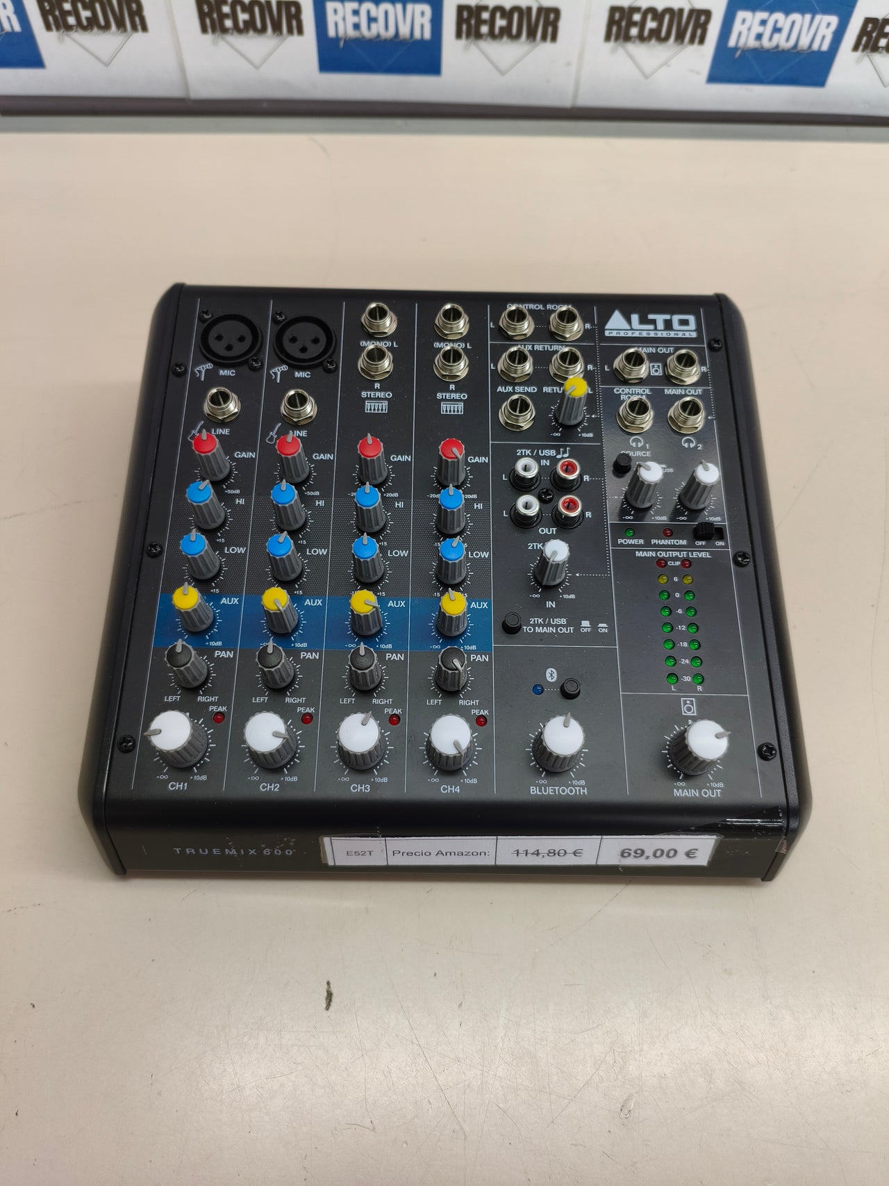 Mesa de mezclas ALTO TrueMix 600 con USB y Bluetooth para podcast y DJ