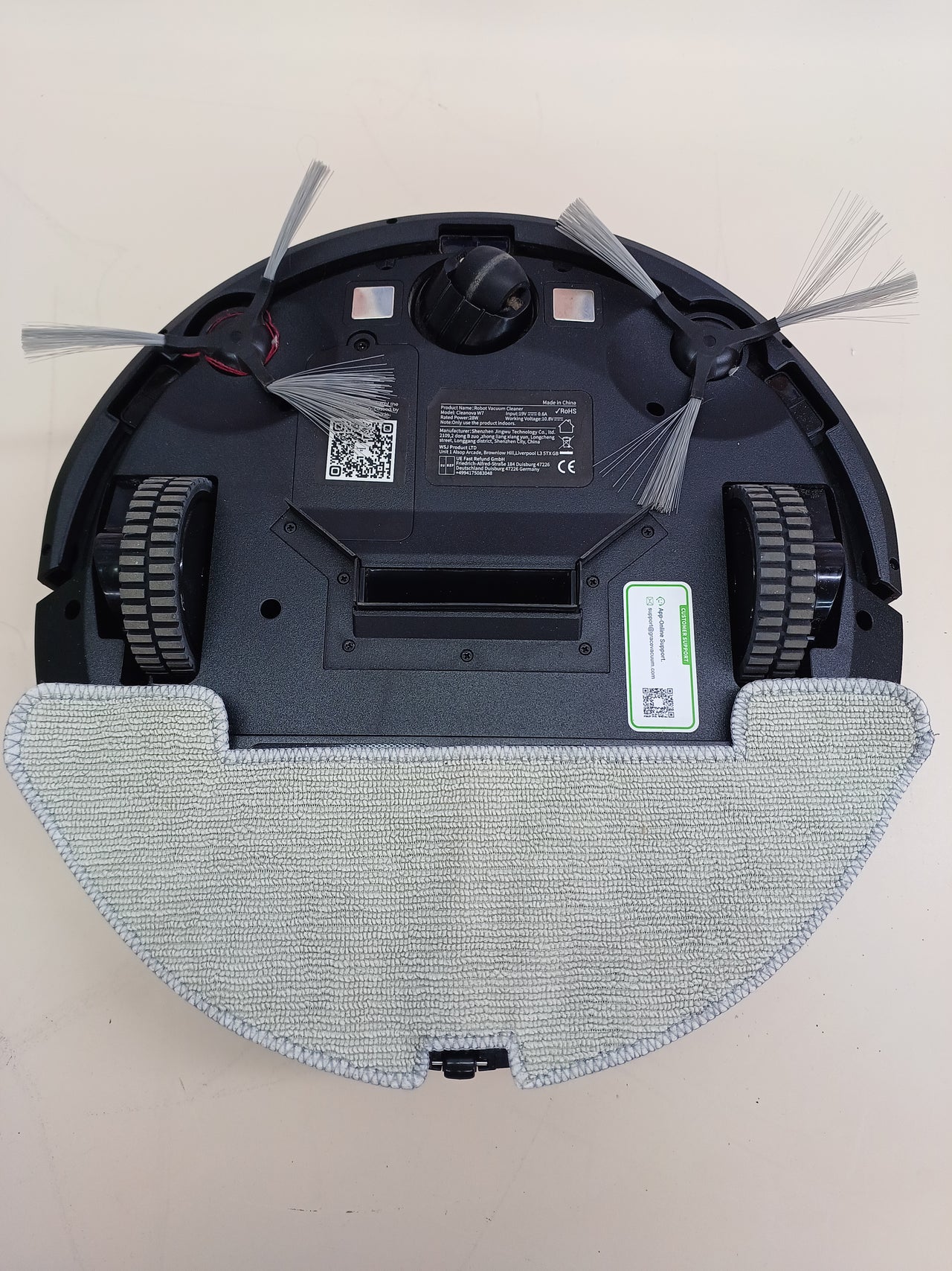 Robot Aspirador y Fregasuelos, Potente Succión 3600pa, 2 en 1 Robot Aspirador, Detección Inteligente, Duración de la Batería Ultralarga, Elimina Fácilmente Suciedad, Polvo y Pelos de Mascotas, Negro