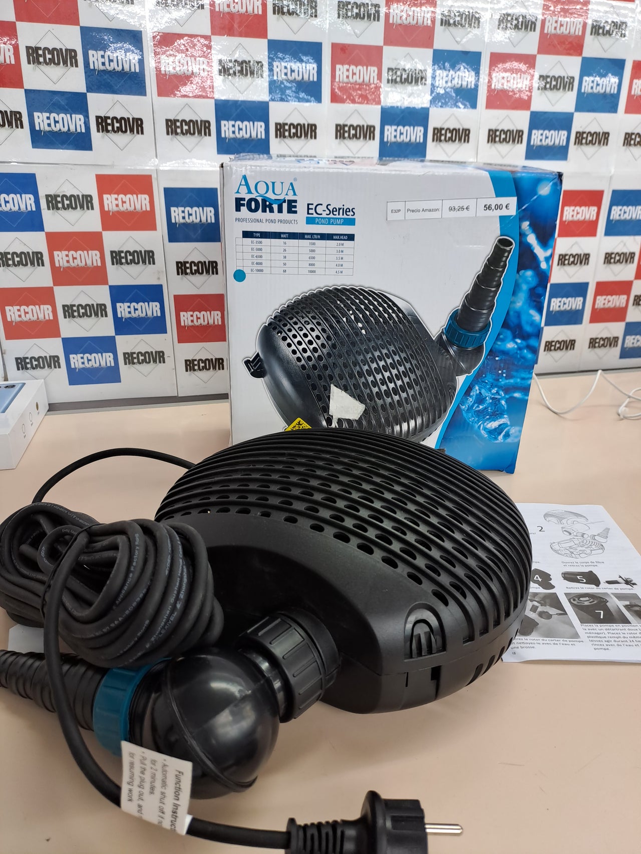 Bomba para estanque AquaForte EC-10000 10 m³/h 68W altura 5 m