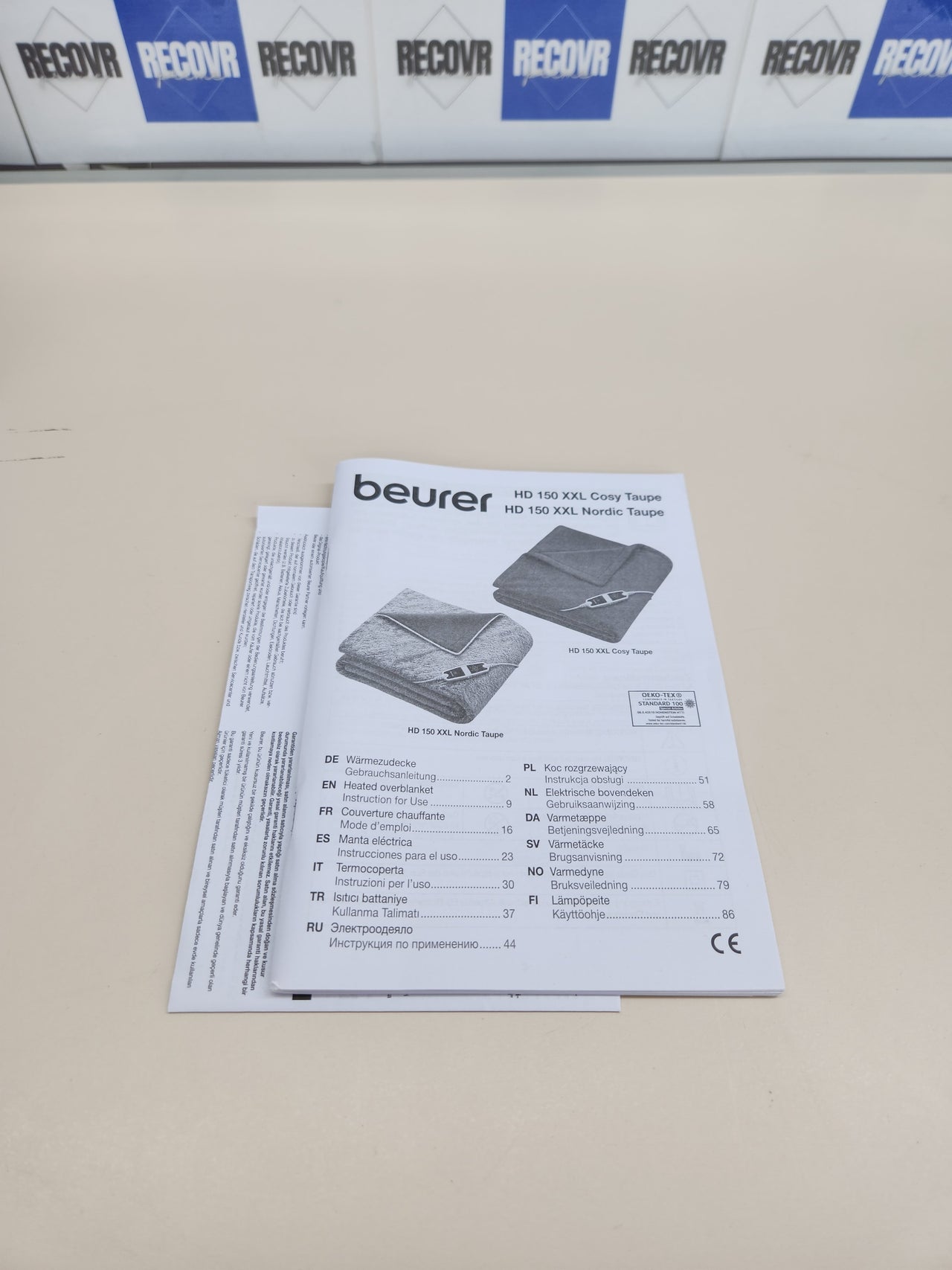 Beurer Manta térmica nórdica HD 150 XXL con apagado automático, 200 x 150 cm, 6 ajustes de temperatura, lavable a máquina, cómoda funda peluda