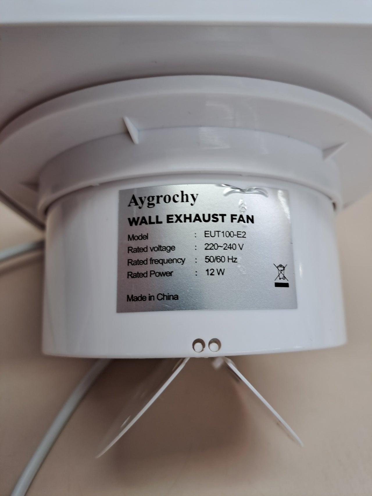 Extractor de aire silencioso Aygrochy 100 mm