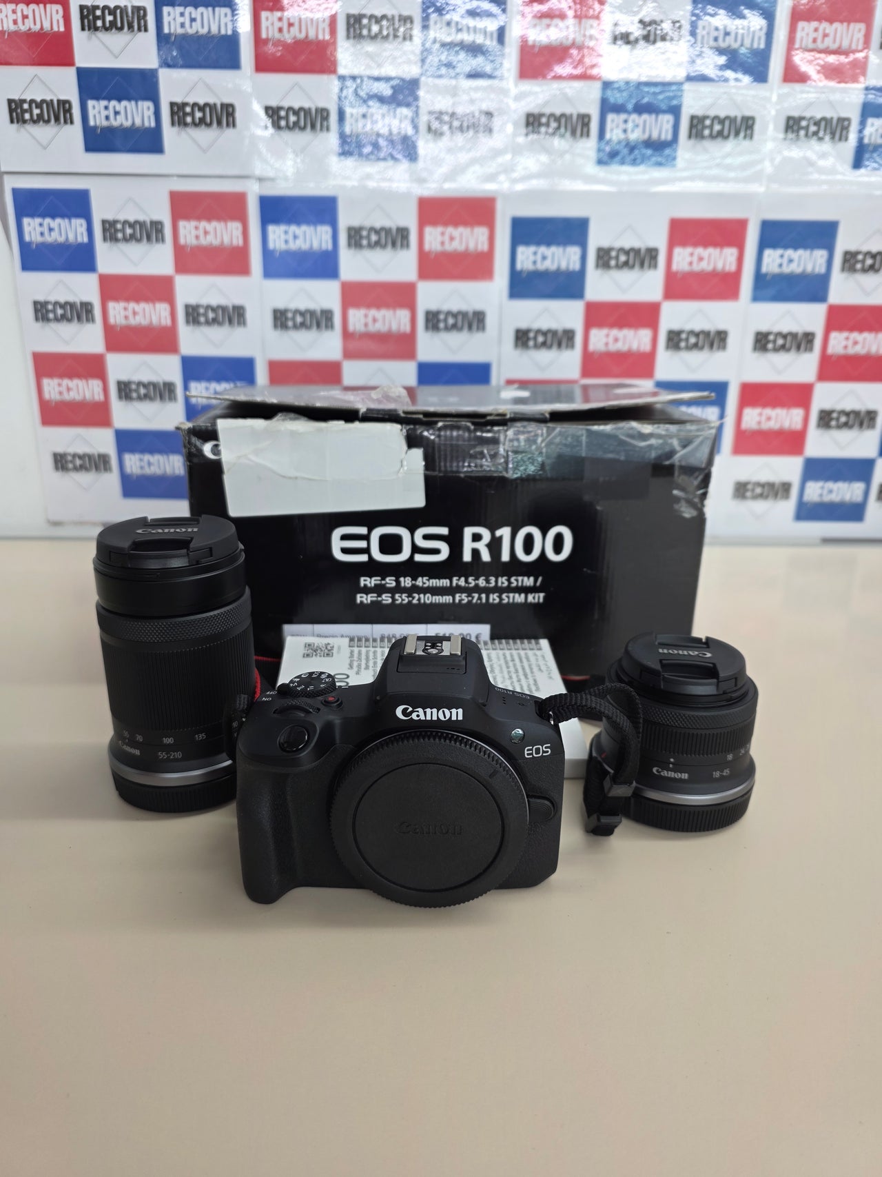 CANON EOS R100 Objetivos 18-45 & 55-210 mm Cámara Evil APS-C Mirrorless