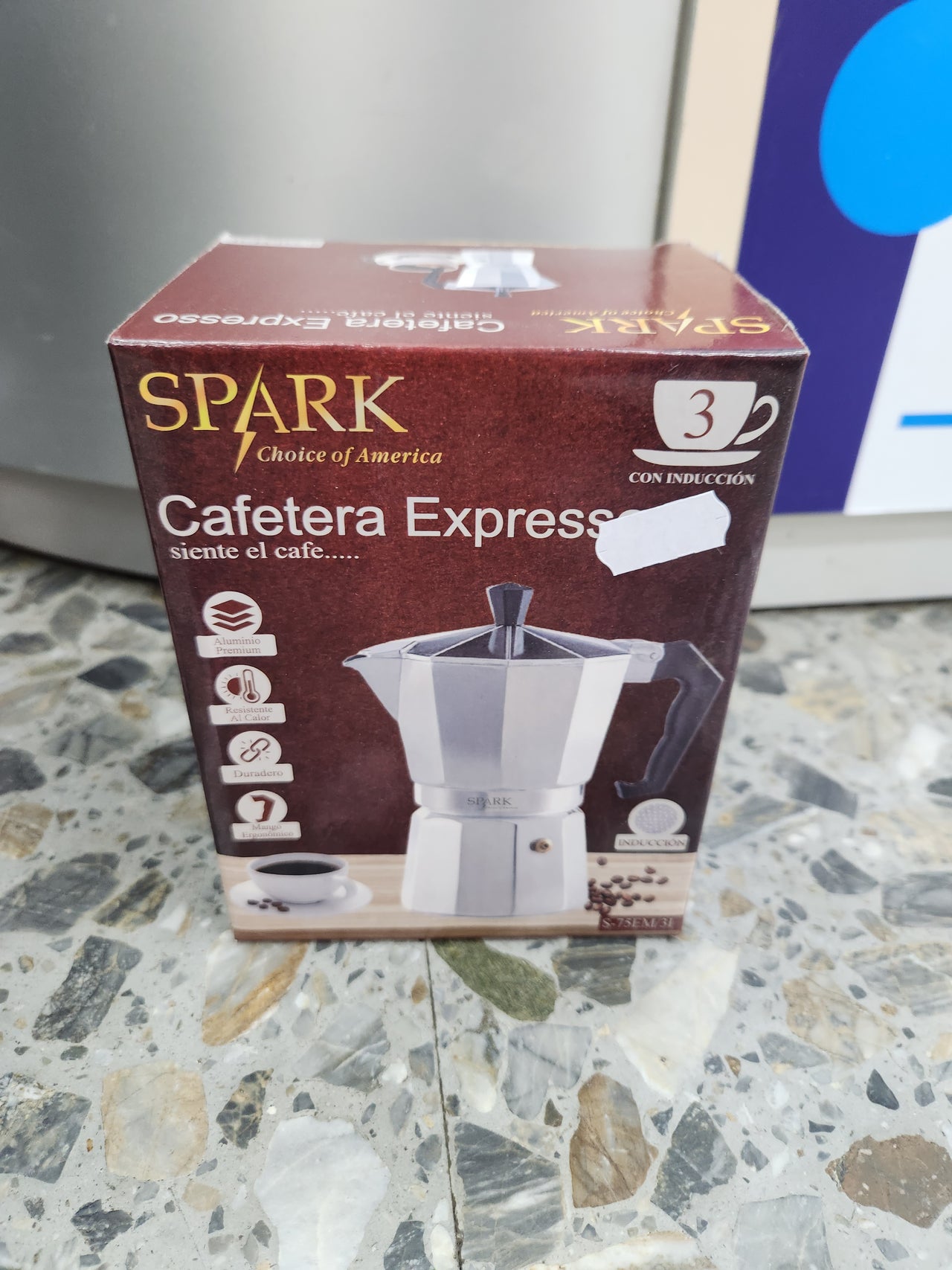 Cafetera Italiana 3 tazas Inducción Spark S-75EM/3I