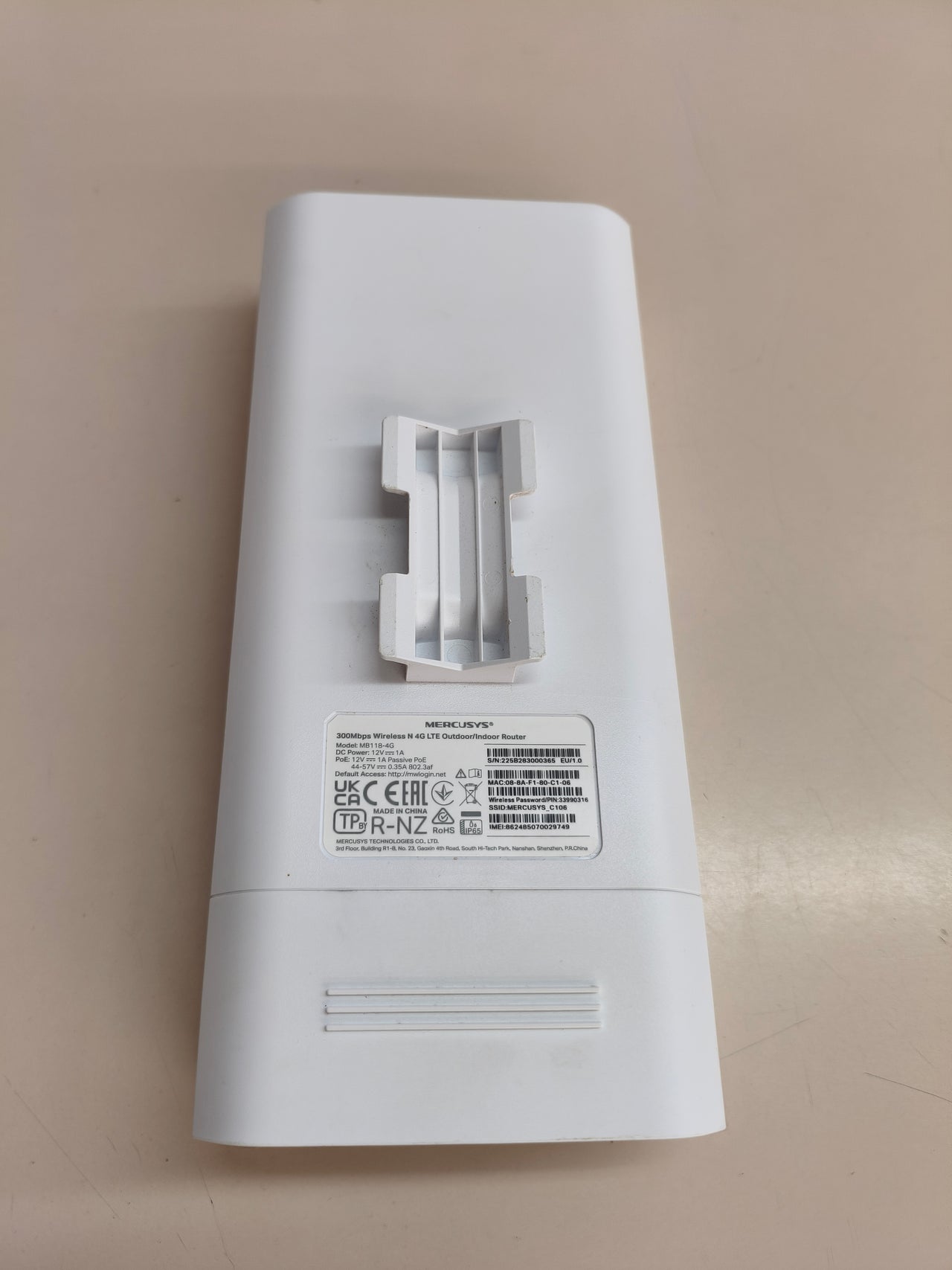 Mercusys MB118-4G, router 4G LTE exterior, SIM, N300, IP65
