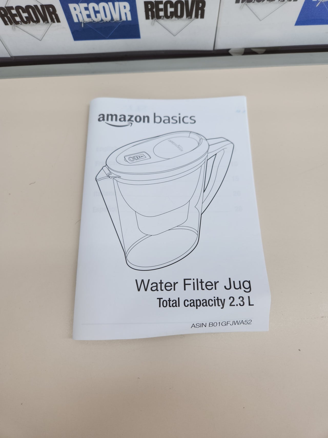 Jarra de filtrado de agua 2,3 L - Negro