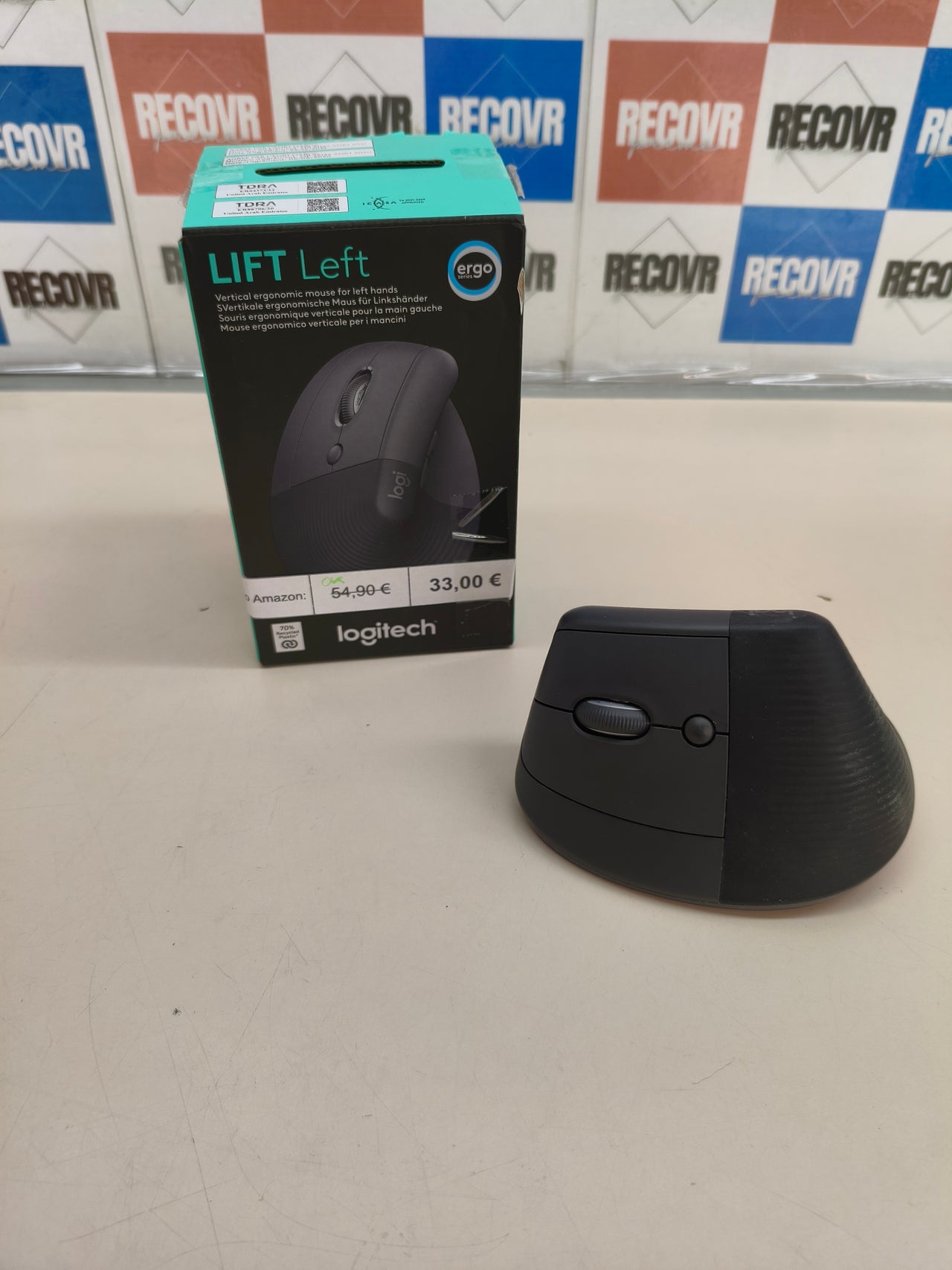 Ratón ergonómico vertical Logitech Lift para zurdos